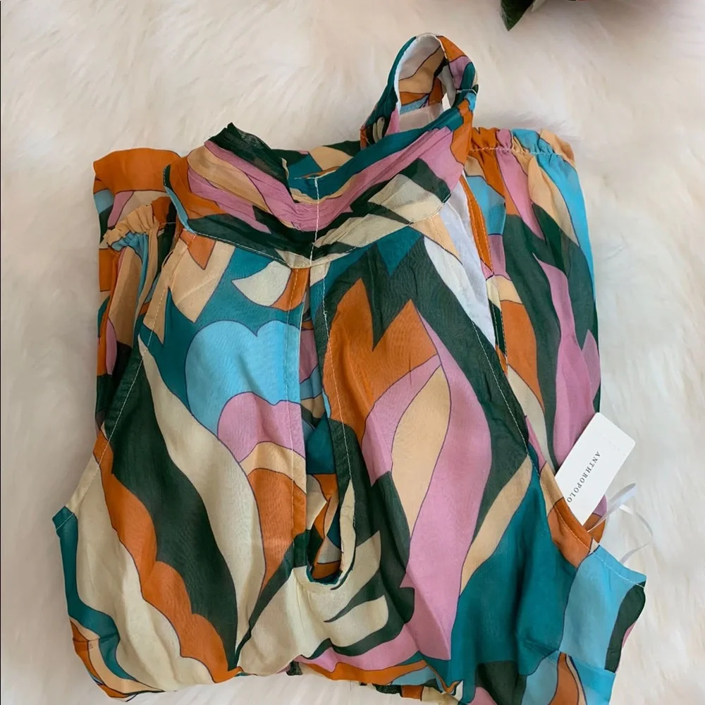 Anthropologie Maeve keyhole halter maxi dress - Picture 10 of 11